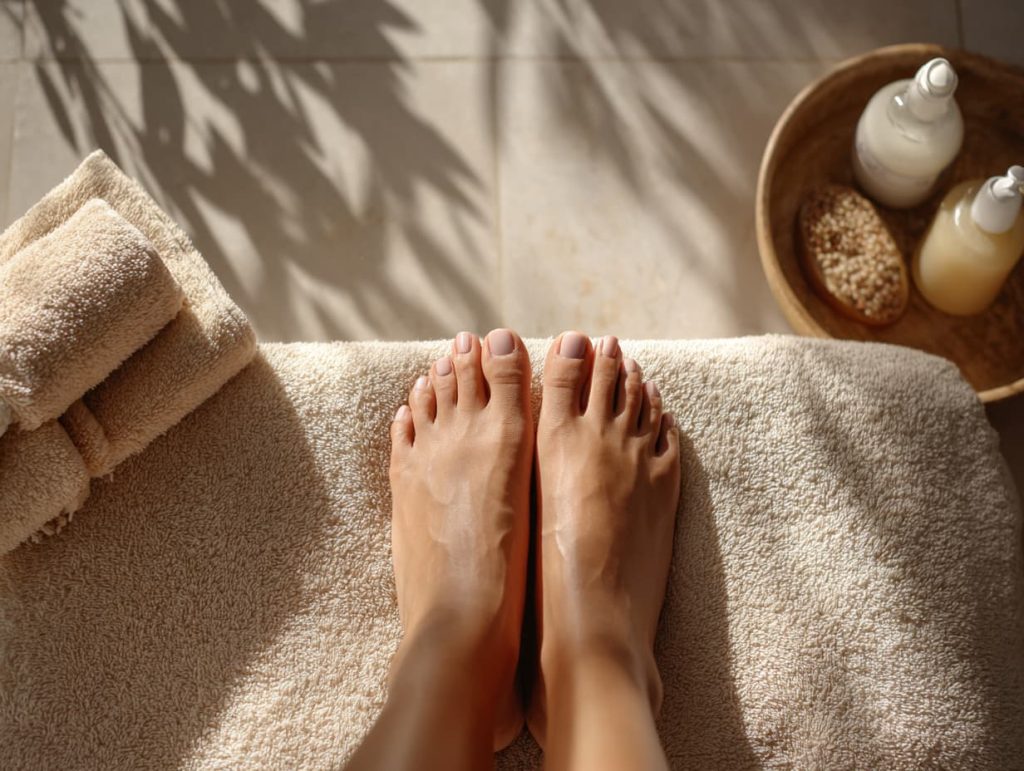Pedicure aftercare for soft healthy feet and long-lasting toenail polish