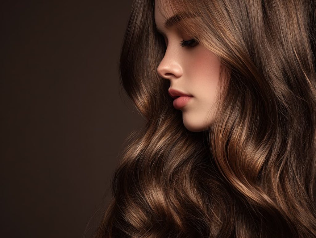 Healthy full hair with natural shine and scalp health