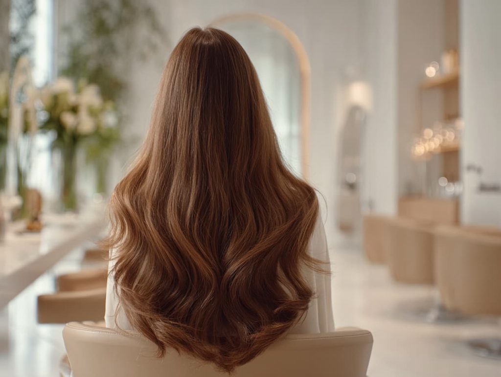 Healthy full hair with natural shine and scalp health