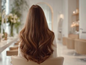 Healthy full hair with natural shine and scalp health